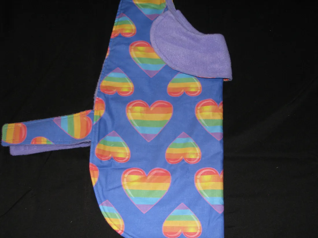 Gay Pride Hearts — new coat view
