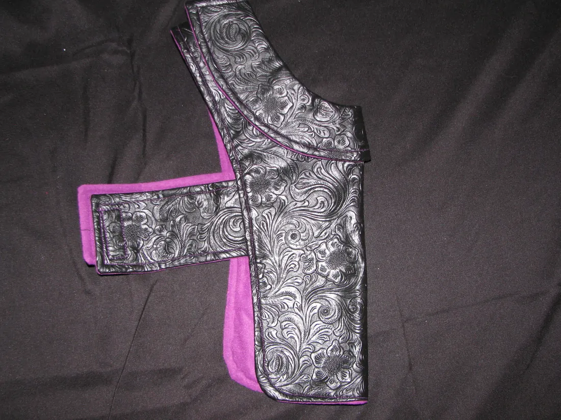 Purple Stamped Black Leather — new coat view